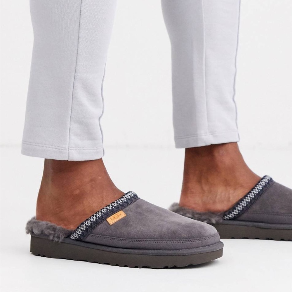 New UGG Tasman Slip-On Scuffs in Gray